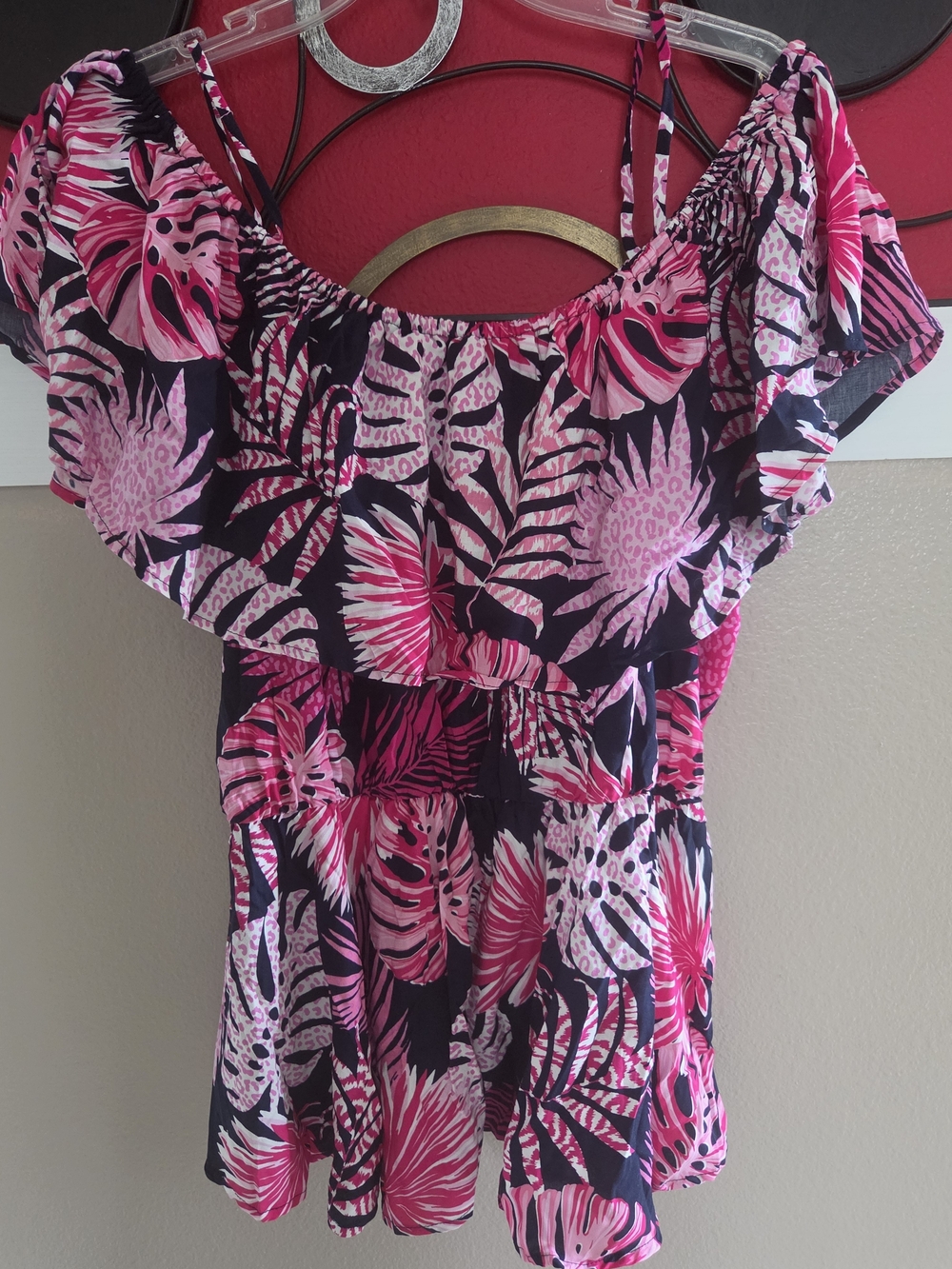 Off The Shoulders Summer Tropical Skirt/Romper